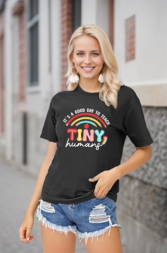 Teacher Shirts for Women Funny Graphic Tees Tops Casual Letter Print Teacher Gift Tshirt3