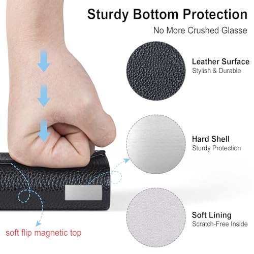 Image of RayLove Ultimate Glasses Case Kit, Hard Shell Sunglasses and Eyeglass Case with Cleaning Cloth, Screwdriver, Ear Hooks