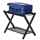 Generic Brands Folding Luggage Rack, Ror Guest Room, Double-Layer Luggage Rack, Easy to Assemble for use in bedrooms, Guest Rooms, Hotels（Updated）