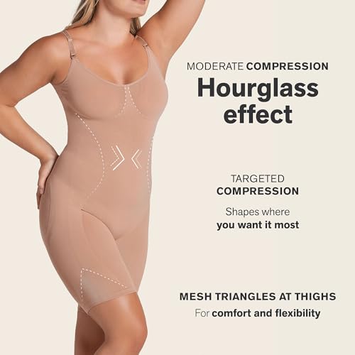 Leonisa Full Body Shaper with Butt Lift Effect, Tummy Control Shapewear Bodysuits for Women2