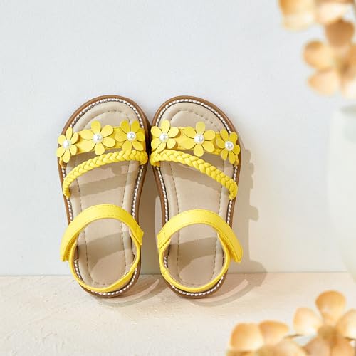 Image of GINFIVE Toddler Girls Sandals Little Girls Kids Summer Shoes Toddler Sandals