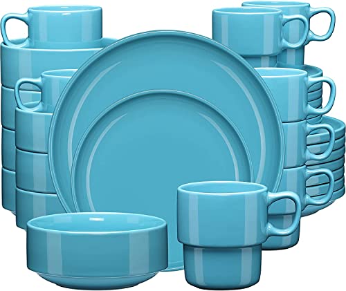 LOVECASA Tafelservice porzellan, 32-teiliges Kombiservice Set, Ess...