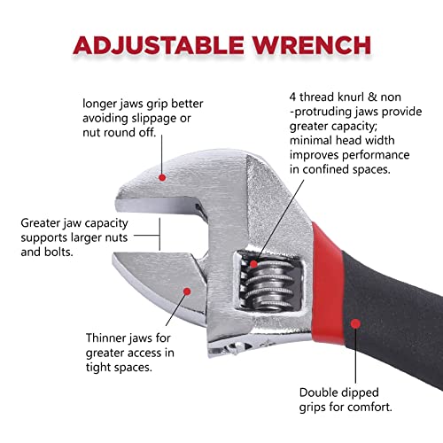 CraftZone Conjunto de 10 peças de alicates e chaves, inclui alicates de travamento, alicates de pont