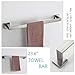VELIMAX Premium Stainless Steel 4 Pieces Bathroom Hardware Accessories Set Wall Mounted Towel Bar Set, Brushed, 23.6-Inch