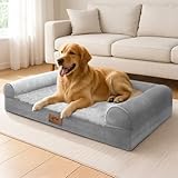 Sytopia Chew Proof Dog Bed 42 Inch Orthopedic for Large Dogs, Indestructible Dog Bed Washable Extra Large Pet Bed with Removable Cover and Anti-Slip Bottom - XL