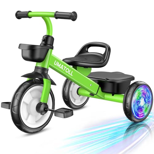 Umatoll Tricycle for Toddlers 2-5 Year Old, Ajustable Toddler Bike