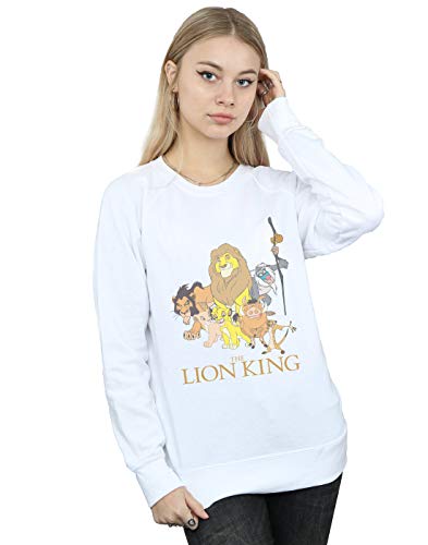 Image of Disney Women's The Lion King Group Sweatshirt White Medium