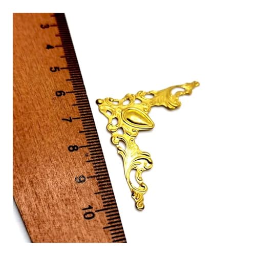 Protezione angolare in metallo per libri, 41X41mm 4 angoli in metallo colorati for album fotografici, di ritagli, copertine protettive fai da te, menu, protezioni for, artigianato(Golden,20PCS)