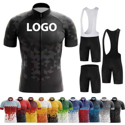 COITROZR Personalisiertes Radsporttrikot Individuelles Kurzarm-MTB-Rennradtrikots für Herren mit schneller Trocknung mit Team Namen Logo(J)