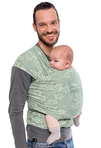manduca Sling - Babytragetuch - Elastische Babytrage für Neugeborene von der Geburt bis zu 15 kg - Bio-Baumwolle - GOTS zertifiziert