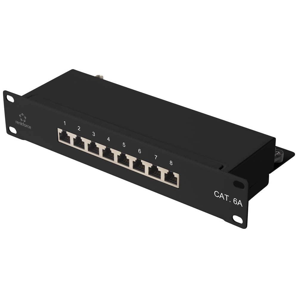 Renkforce RF-4870828 8 Ports Panneau de Brassage 254 mm (10) Cat 6a 1 UH équipé