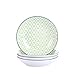 vancasso MIDORI Set 4 Pezzi, Piatti Servizio da Tavola in Porcellana Set di Piatti Fondi, Piatti da Dessert, Piatti Piatto, Insalata Pasta Pizza Tondo Verde per 4 Persone