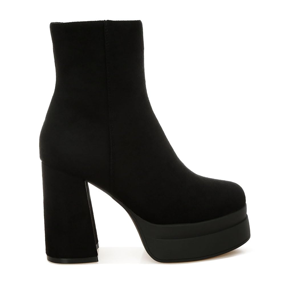 London Rag Maltese Soft Microfiber Block Heel Boots