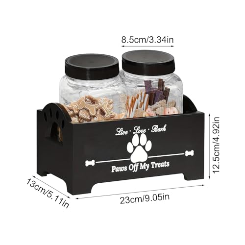 Organizador de comida para mascotas de madera con diseño premium 3