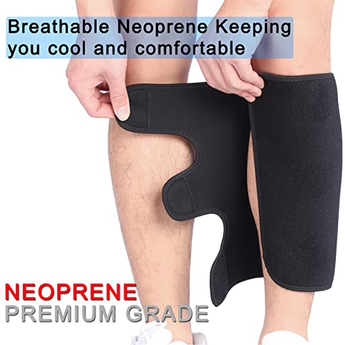 Hobrave Calf Brace Shin 2 Pack Splint Compression Wrap Sleeve For Torn Calf Muscle Pain Relief Strain Sprain Injury Adjustable Leg Support Men And Women #TOP2