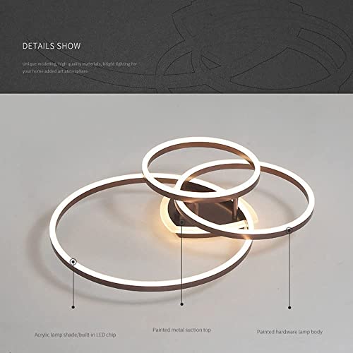 Plafonnier LED à intensité variable HJLJKG chic marron - 3