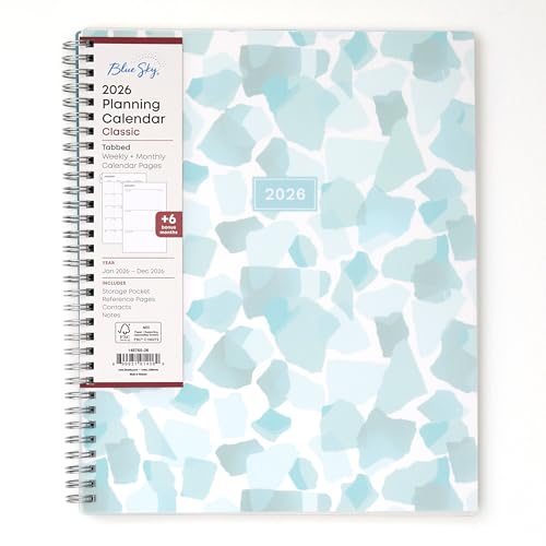 Blue Sky 2026 Weekly and Monthly Planner Calendar, January 2026