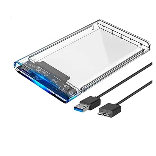 Case para Hd transparente Usb 3.0 original transmissão 6gbps Sata 2.5" Hhd ou Ssd Hdd Enclosure
