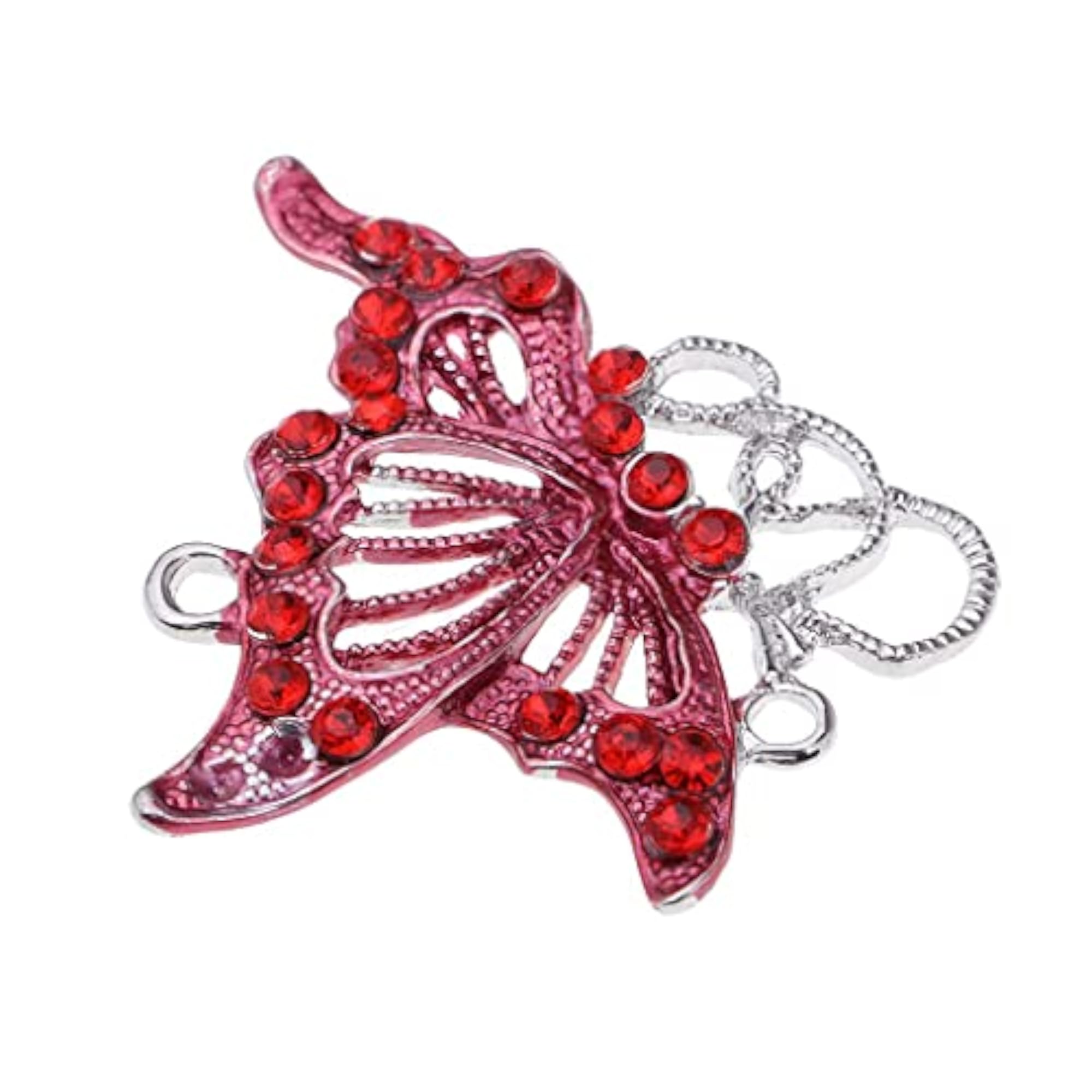 Alloy Butterfly Shape Rhinestone Pendant Charms for Jewelry Making
