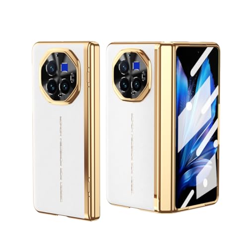 Coque rabat Vivo X Fold 3 Pro en cuir fin blanc l'alliance de la finesse et du luxe