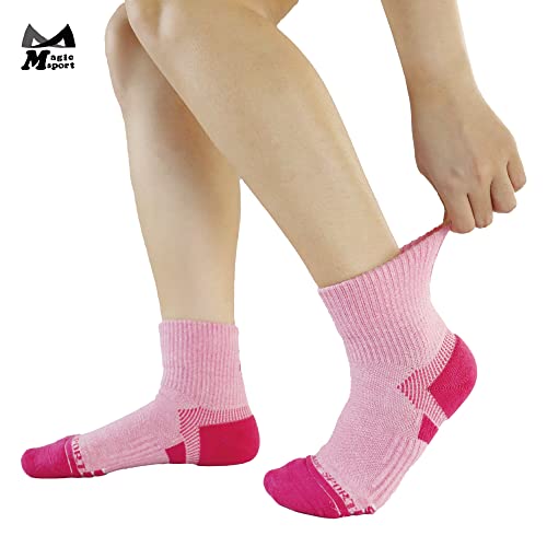 M Magic Sport Athletic Cushioned Crew Socks, 2 Pairs, Men and Women, Gift, Running, Jogging, Hiking, Cycling, Fitness4