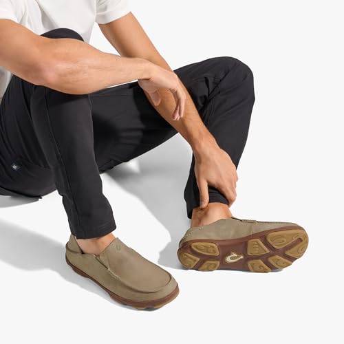 OLUKAI Moloa Men's Premium Leather Shoes, Easy Slip On & Off Design, Casual & Versatile Loafer, Drop-in Heel & Enhanced Traction - Image 6