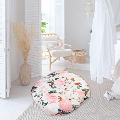 Image of DILIMI Newborn Lounger Cover, Soft Comfortable Baby Lounger Cover, 1 Pack Reversible Removable Slipover for Infant Lounger Pillow, Pink Floral (Lounger not Included)