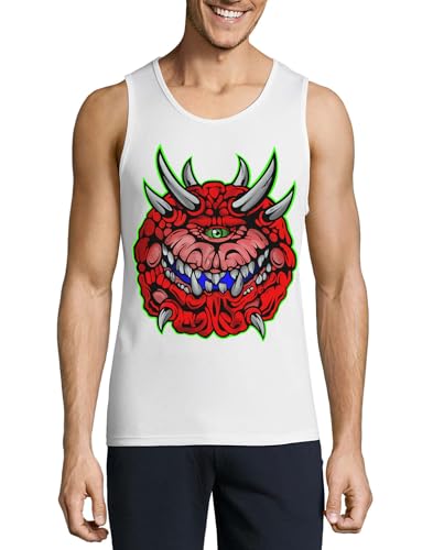 Camiseta sin mangas Oh a Scary Monster en algodón puro de tacto suave superior