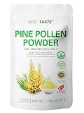 Pine Pollen Powder 6 Ounce, Wild Harvested - Pinus Tabuliformis， 99% Cracked Cell Wall, Boosts Energy and Immunity Supports