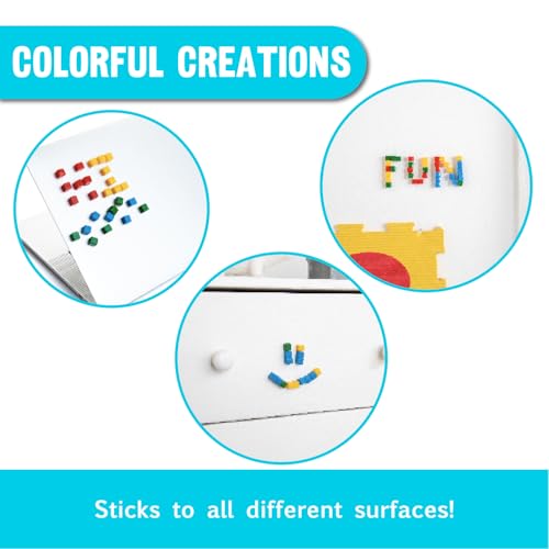 Image of StickiKubes 250-Pack, 4 Colors, Mini Sticky Stacking Cubes, STEM Blocks
