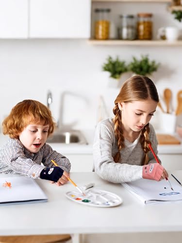 Geyoga 3 Pair Kid Fingerless Gloves Convertible Flip Top Gloves Winter Warm Half Finger Mitten for Kid Boy Girl 5-10 Year2