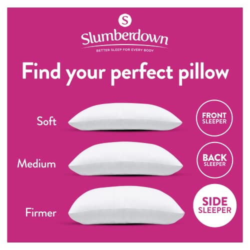Slumberdown Cosy Nights Super Support Pillows 2 Pack - Firm & Supportive Pillow for Side Sleepers, Reduces Neck & Shoulder Pain | Foam Block, UK-Made, Non-Allergenic, Washable (48 x 74cm) - Image 2