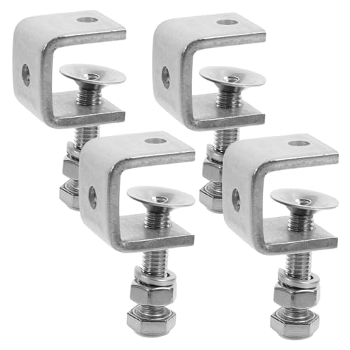 MAGICLULU Set of 4 Stainless Steel c Clamps Woodworking Clamps 0-16mm Heavy Duty for Diy Metalworking