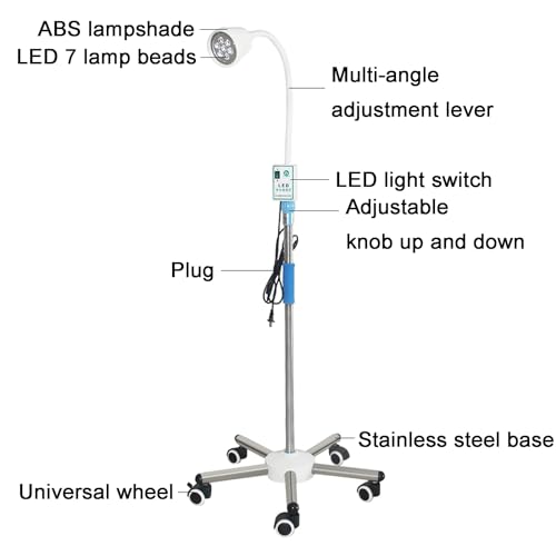 Lampe mobile au sol à LED pour examens médicaux et dentaires - 4