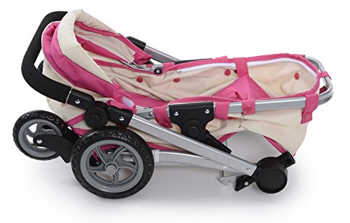 Fash N Kolor Deluxe Doll Pram Stroller With Swiveling Wheels & Adjustable Handle #TOP3
