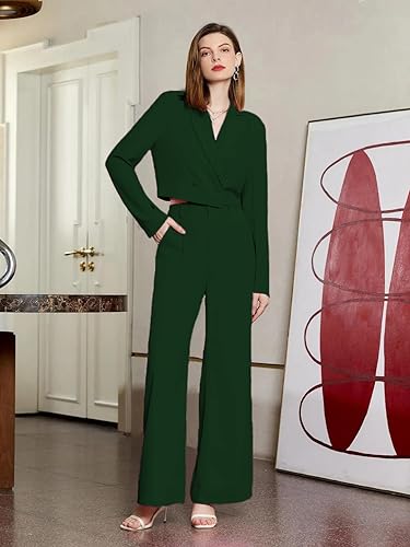 Image of KOTTY Women's Solid Relaxed Fit Full Sleeve Co-ord Blazer and Trouser Set.