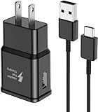 Phone Charger Android, Fast Charging Adaptive & USB Type C Cable 6.6Ft Compatible with Samsung Galaxy S24/S23/S22/S21/S20/S10/S10 Plus/S10E/S9/S8/S21Ultra/S22+/S22 Ultra/Note 8/9/10/20