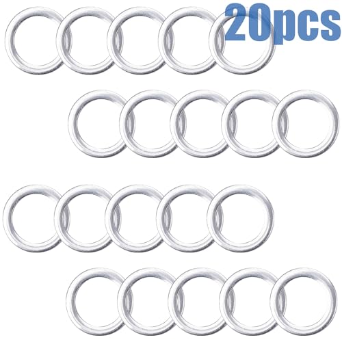 Image of 20pcs Aluminum Transmission Fluid Drain Plug Gasket 18mm I.D, 25.5mm O.D for Honda 90471-PX4-000