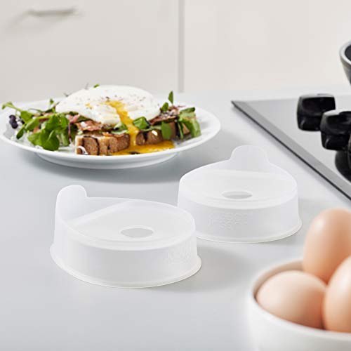 Joseph Joseph Anéis de silicone Froach Pods para fazer ovos fritos mais saudáveis, 2 peças, transpar