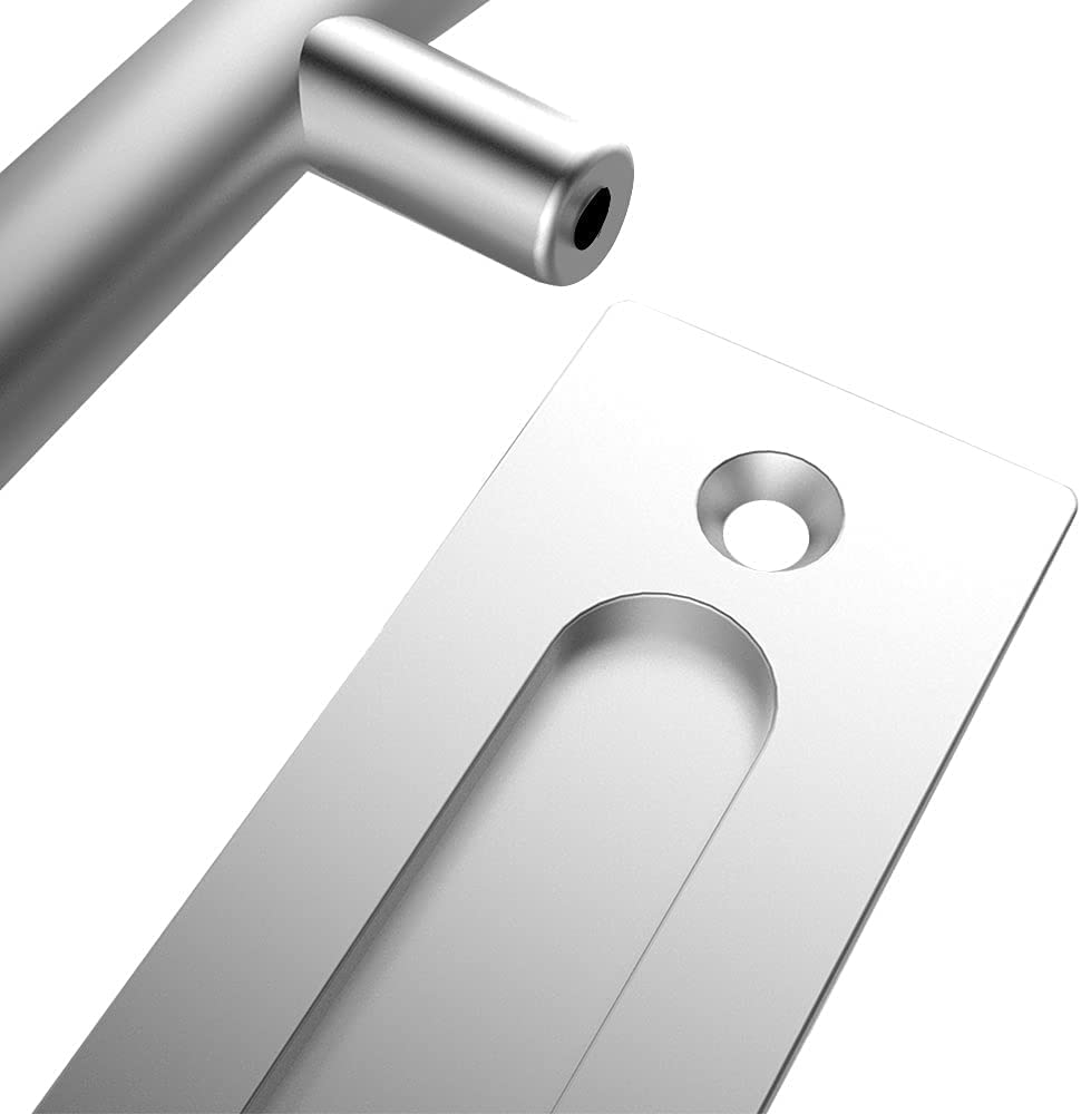 CCJH 24cm Sliding Door Handle Stainless Steel Sliding Barn Door Handle, Silver, 24 cm - Acero inoxidable - Image 3