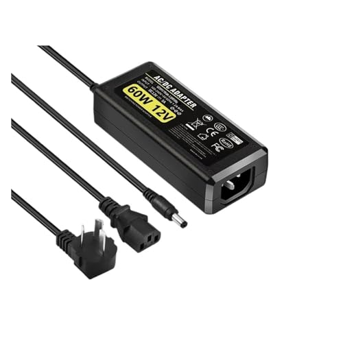 Adaptateur 12V 5A 60W pour alimentation d'ordinateur et écran de surveillance