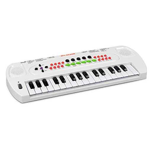 aPerfectLife Kids Piano Keyboard, 32 Keys Multifunction Electronic Kids Keyboard Piano Music Instrument for Toddler with Microphone (White)