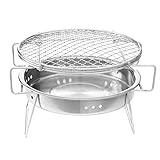 Outdoor-Mini BBQ Grill Edelstahl BBQ Grill Folding Barbecue Grill Barbecue Zubehör Mobile BBQ Kochen Werkzeuge for Camping