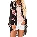 Produktbild IZHH Frauen/Damen Sommer Mode Chiffon Blumen Gedruckt Spitze Kimono Strickjacken Cardigan Kostüm Langarmshirt Tops Spielraum Lose Täglich Strand Party Beiläufig Bluse Herbst Winter 2018