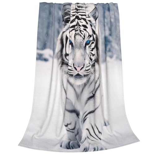 Whitetigerblanketgiftsforadultskidstigersnowanimalflannelthrowblanketssoftcomfylightweightforhomedecorcouchbedsofa60x50inches Urban Country Home Decor White tiger blanket gifts for adults kids tiger snow animal flannel throw blankets soft comfy lightweight for home decor couch bed sofa 60×50 inches urban country home decor