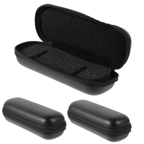 BESPORTBLE 3 Piezas Caja de embalaje impermeable de Eva Mira la caja caso Mira Almacenamiento caja tragamonedas organizador joyas estuche de reloj con cremallera reloj organizador Negro