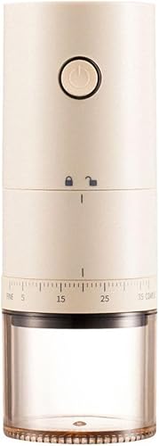 Molinillo de café eléctrico portátil con 38 ajustes de molienda ajustables, rebaba cónica de núcleo de cerámica recargable por USB, molinillo de