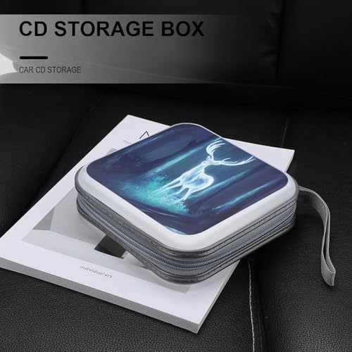 Estuche para CD de ciervo con capacidad de 40 discos para coche y hogar 6