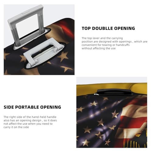 Travel Luggage Cover Combined Germany And Usa Flag Fashion Washable Baggage Suitcase Protector Fit For Luggage Small4