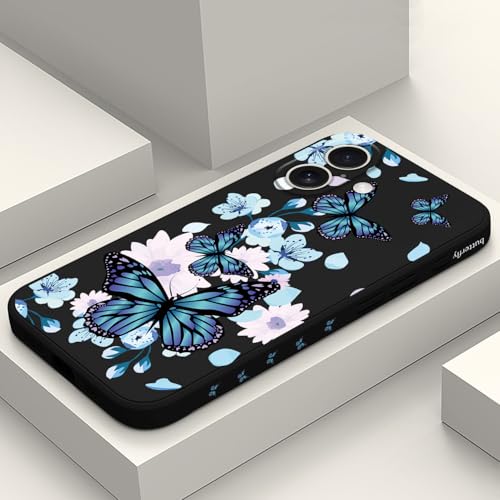 Coque iPhone 16 papillon aurore noir pour protéger votre mobile stylé